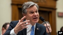 FBI Director Christopher Wray testifies during an oversight hearing of the House Judiciary Committee, on Capitol Hill, Feb. 5, 2020 in Washington. 