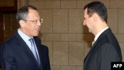 Башар Асад и Сергей Лавров (архивное фото)
