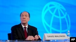 FILE: World Bank Group President David Malpass during the 2022 annual meeting of the International Monetary Fund and the World Bank Group, Oct. 13, 2022, in Washington. On Wednesday, Feb. 15, 2023, it was announced that Malpass is stepping down as president of the World Bank.