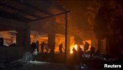 Shambulizi la Israeli katika shule huko katikaz kambi ya wakimbizi ya Al- Shati (beach), Gaza City.