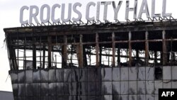 Spaljena koncertna dvorana Krokus siti u Krasnogorsku, predgrađu Moskve, 26. marta 2024. 