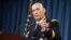 Outgoing Army Chief of Staff Gen. Ray Odierno speaks during his final news briefing at the Pentagon, Aug. 12, 2015. 