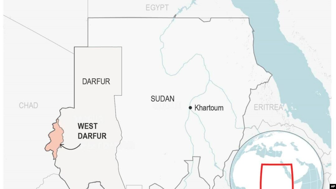 Peta Darfur Barat.