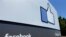 A sign at Facebook headquarters in Menlo Park, California, July 2013.