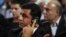 Pro-Kurdish People's Democratic Party leader Selahattin Demirtas listens to Greek Prime Minister Alexis Tsipras' speech to his party congress in Athens, Oct. 13, 2016.