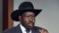 FILE - South Sudan's President Salva Kiir, shown in January 2014, is "jubilant" after becoming a member of the East African Community (EAC) on March 2, 2016.