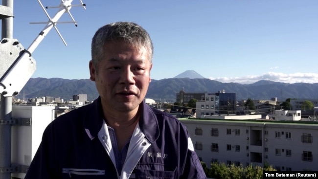 Mamoru Matsumoto, meteorologist at Japan's Kofu weather station in Kofu, Yamanashi Prefecture, Japan. November 7, 2024. (Tom Bateman/REUTERS)