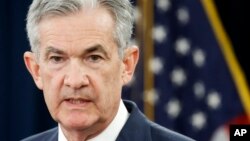 Federal Reserve Chair Jerome Powell speaks to the media after the Federal Open Market Committee meeting, Wednesday, June 13, 2018, in Washington. (AP Photo/Jacquelyn Martin) 