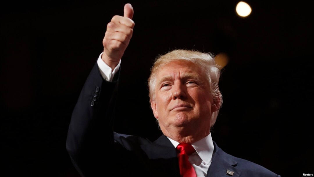 Tỷ phú Donald Trump tại Đại hội Đảng toàn quốc của Đảng Cộng hòa, ngày 21/7/2016. 