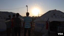 Increasing numbers of young men are being released from Kurdistan Iraq prisons only to find that most of the country does not recognize the verdict, pictured in Hassan Sham Camp, Iraq, Sept. 30, 2019. (H.Murdock/VOA)