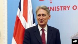 Le ministre britannique des Affaires étrangères Philip Hammond