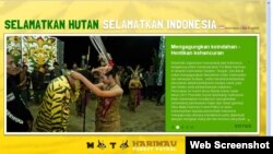 Situs pengawasan hutan 'Forest Patrol' yang dibuat oleh Greenpeace Indonesia. 