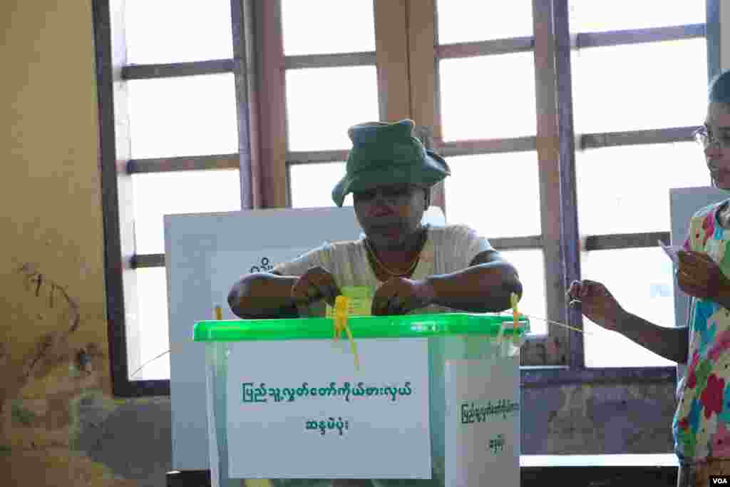 Voting began in Myanmar Saturday in by-elections