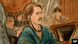 In this courtroom sketch, former Soviet military officer Viktor Bout in New York Federal Court (File Photo).