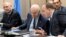UN Special Envoy of the Secretary-General for Syria Staffan de Mistura, attends a meeting of Intra Syria peace talks with Syrian government delegation at the European headquarters of the United Nations in Geneva, March 1, 2017. 