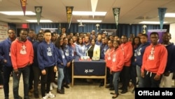 Nigerian students, recipients of full or partial scholarships to study at U.S. universities and colleges, pose for a photo in Lagos, Nigeria, in 2019. (Source - U.S. Embassy in Nigeria)