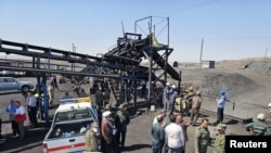 Rescuers work following a gas explosion in a coal mine in South Khorasan Province, Iran September 22, 2024. (Iranian Red Crescent Society/West Asia News Agency/Handout via Reuters) 