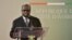 Marcel Amon-Tanoh, ministre des Affaires étrangères de Côte d'Ivoire. prononce un discours au palais présidentiel d'Abidjan le 2 octobre 2017 .