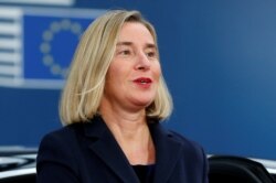Former European Union High Representative for Foreign Affairs and Security Policy Federica Mogherini arrives at the European Union leaders summit, in Brussels, Belgium, Oct. 17, 2019.
