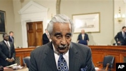 Rep. Charles Rangel, D, N.Y., leaves after the House ethics committee recommended that he be censured and pay any unpaid taxes for financial and fundraising misconduct , 18 Nov 2010