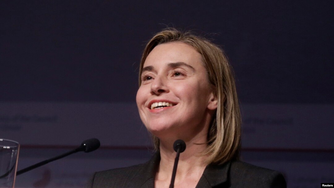 Kepala kebijakan luar negeri Uni Eropa Federica Mogherini di Riga, 6 Maret 2015 (Foto: REUTERS/Ints Kalnins).