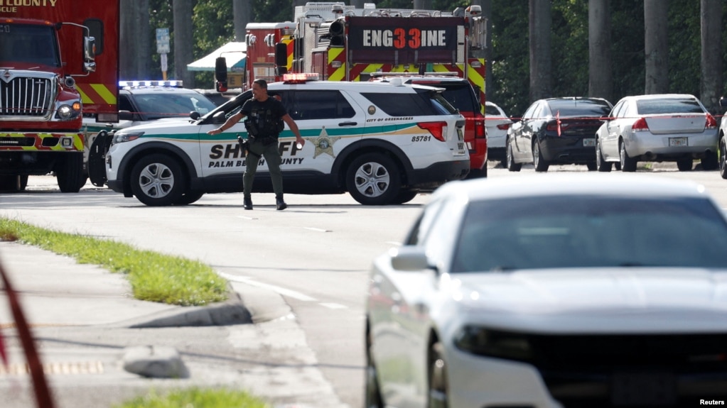 Policija na licu mjesta, West Palm Beach Golf Course, Sept. 15, 2024.