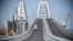 A view of the new bridge linking Russia and the Crimean peninsula prior to its opening ceremony near Kerch, Crimea, May 15, 2018.