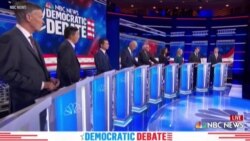 英语视频：民主党参选人第二场辩论中继续批评特朗普并相互攻击