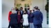 ayapal leads a group of Democratic members of Congress after meeting with Biden