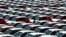 FILE: Hyundai Getz Cars are seen parked at the port for Export to Europe, in Chennai, India, Wednesday, May 23, 2007. 
