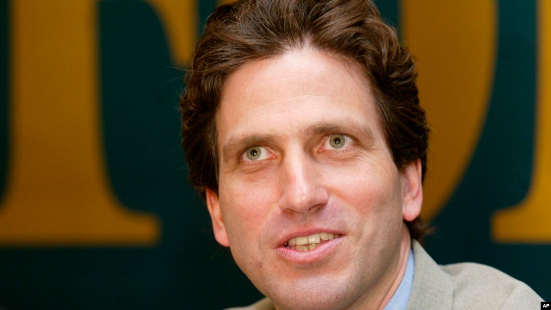FILE - Paul Klebnikov, who was the editor of Forbes magazine's Russian edition, is seen speaking in Moscow, May 13, 2004.