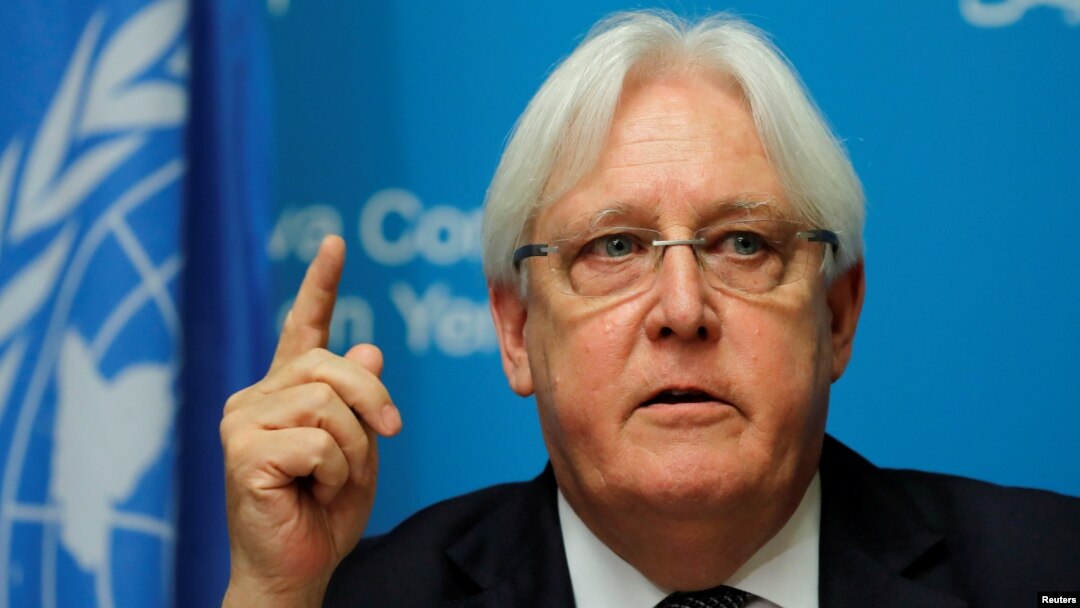 Utusan Khusus PBB untuk Yaman, Martin Griffiths berbicara di Jenewa, Swiss (5/9). 
