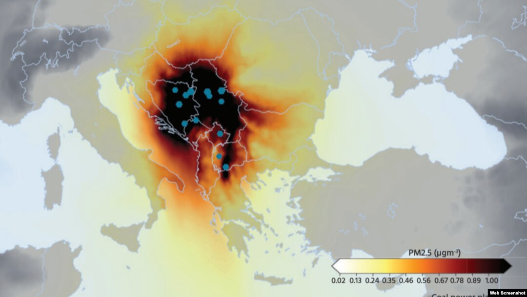 Zagađenje 16 termoelektrana Zapadnog Balkana u 2016.