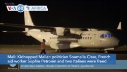 VOA60 Afrikaa - Kidnapped Malian politician Soumaila Cisse, a French aid worker, and two Italians were freed