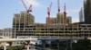 A high-rise building under construction is seen in Taipei, Taiwan, Sept. 22, 2021.