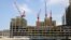 A high-rise building under construction is seen in Taipei, Taiwan, Sept. 22, 2021.