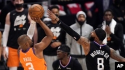 Detalj sa utakmice Phoenix Suns - Los Angeles Clippers, 30. juni 2021.