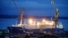 FILE - This picture taken Sept. 1, 2022, shows the Yakov Gakkel, an LNG carrier, sailing under the flag of Bahamas, at the dry dock in the Damen Shiprepair shipyards in Brest, France, for maintenance and repairs.