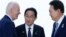 조 바이든 미국 대통령과 윤석열 한국 대통령, 기시다 후미오 일본 총리가 지난달 21일 히로시마에서 회담했다.