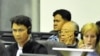 "Brother Number Two" Nuon Chea (4th L) and former Khmer Rouge foreign minister Ieng Sary (2nd R) sit at the Extraordinary Chambers in the Courts of Cambodia (ECCC) on the outskirts of Phnom Penh , file photo. 