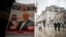 A man holds a poster showing images of Saudi Crown Prince Muhammed bin Salman (L), dubbed "assassin," and of journalist writer Jamal Khashoggi, dubbed "martyr," during a prayer service for Khashoggi, in Istanbul, Turkey, Nov. 16, 2018.