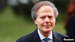 Italian Foreign Minister Enzo Moavero Milanesi visits Riga, Latvia July 3, 2018.