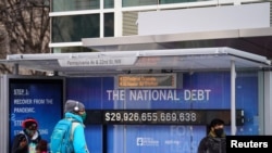 National debt sign in Washington