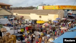 FILE - A view of Makola market in Accra, Ghana, June 15, 2015. Ghana’s government has put the nation on high alert in the wake of Sunday's deadly terror attack in neighboring Ivory Coast.