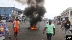 Congolese protest against President Joseph Kabila's refusal to step down from power in Kinshasa, Democratic Republic of Congo, Dec. 31, 2017. 