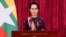 နိုင်ငံတော် အတိုင်ပင်ခံ ပုဂ္ဂိုလ် ဒေါ်အောင်ဆန်းစုကြည် (ဓါတ်ပုံ- Myanmar State Counsellor Office)