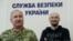 Голова Служби безпеки України Василь Грицак та журналіст Аркадій Бабченко під час брифінгу СБУ. Київ, 30 травня 2018 року