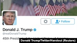A late night Tweet is seen from the personal Twitter account of U.S. President Donald Trump, May 31, 2017.