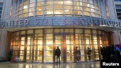 A view of the exterior of the Brooklyn Federal Courthouse ahead of the start of the trial of Joaquin Guzman, the Mexican drug lord known as "El Chapo," in New York City, New York, Nov. 13, 2018.