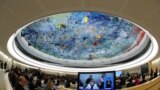 FILE - U.N. High Commissioner for Human Rights Michelle Bachelet is seen at a session of the Human Rights Council at the United Nations in Geneva, Switzerland, March 6, 2019.